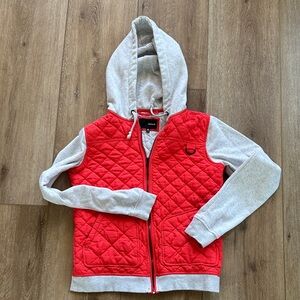 Coral and Light Gray  Hoodie by [Hurley ]